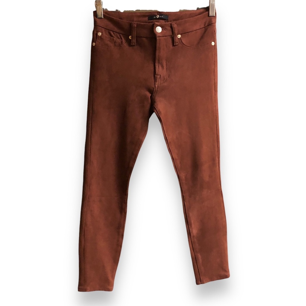 7 FOR ALL MANKIND Faux Suede Skinny Leggings